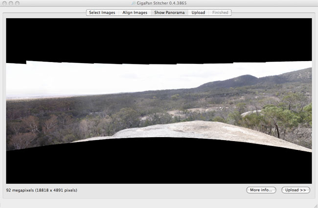 The resulting panorama The resulting panorama